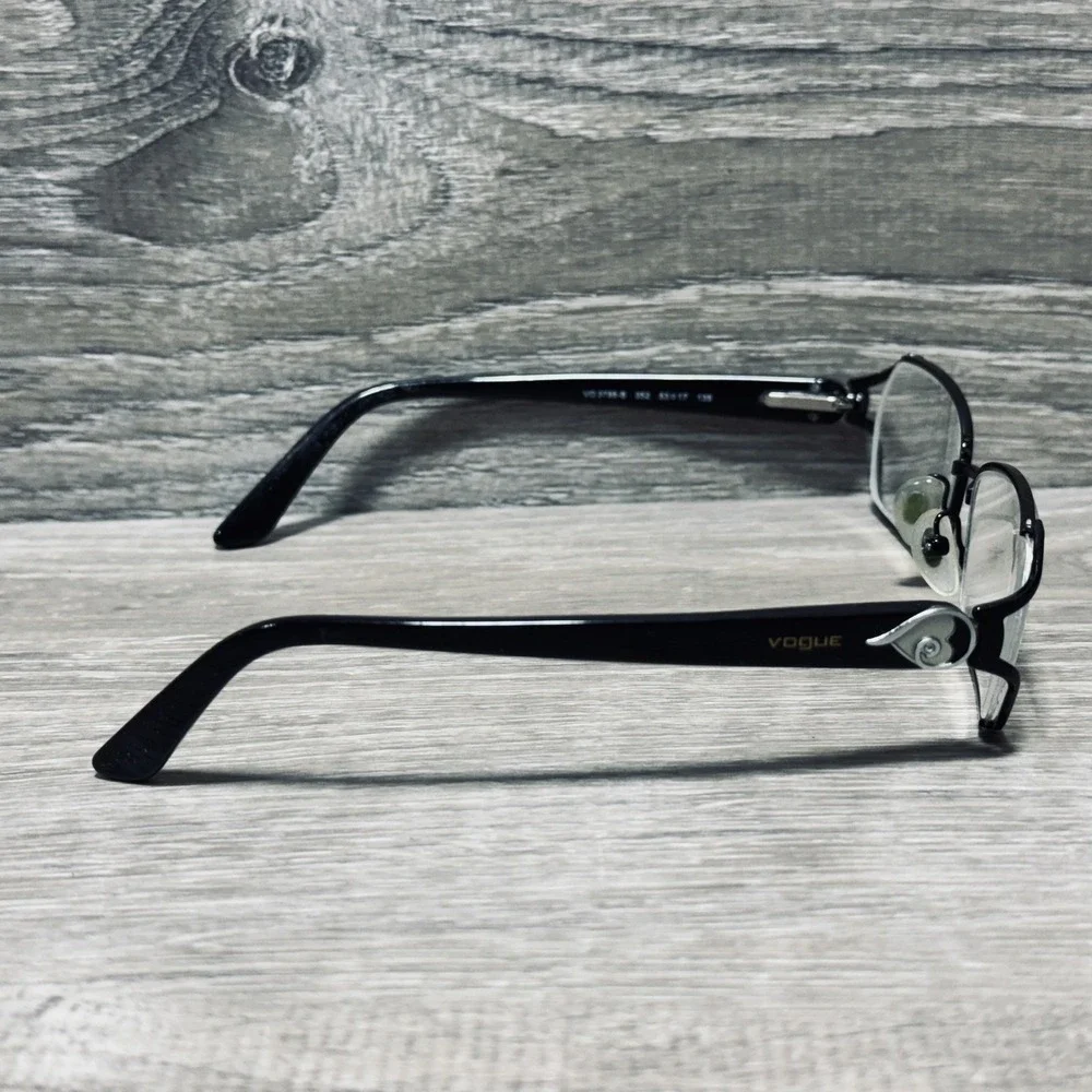 Vogue VO 3798-B‎ Eyeglass Frames Womens 53-17-135 Black Rectangle Frames Only